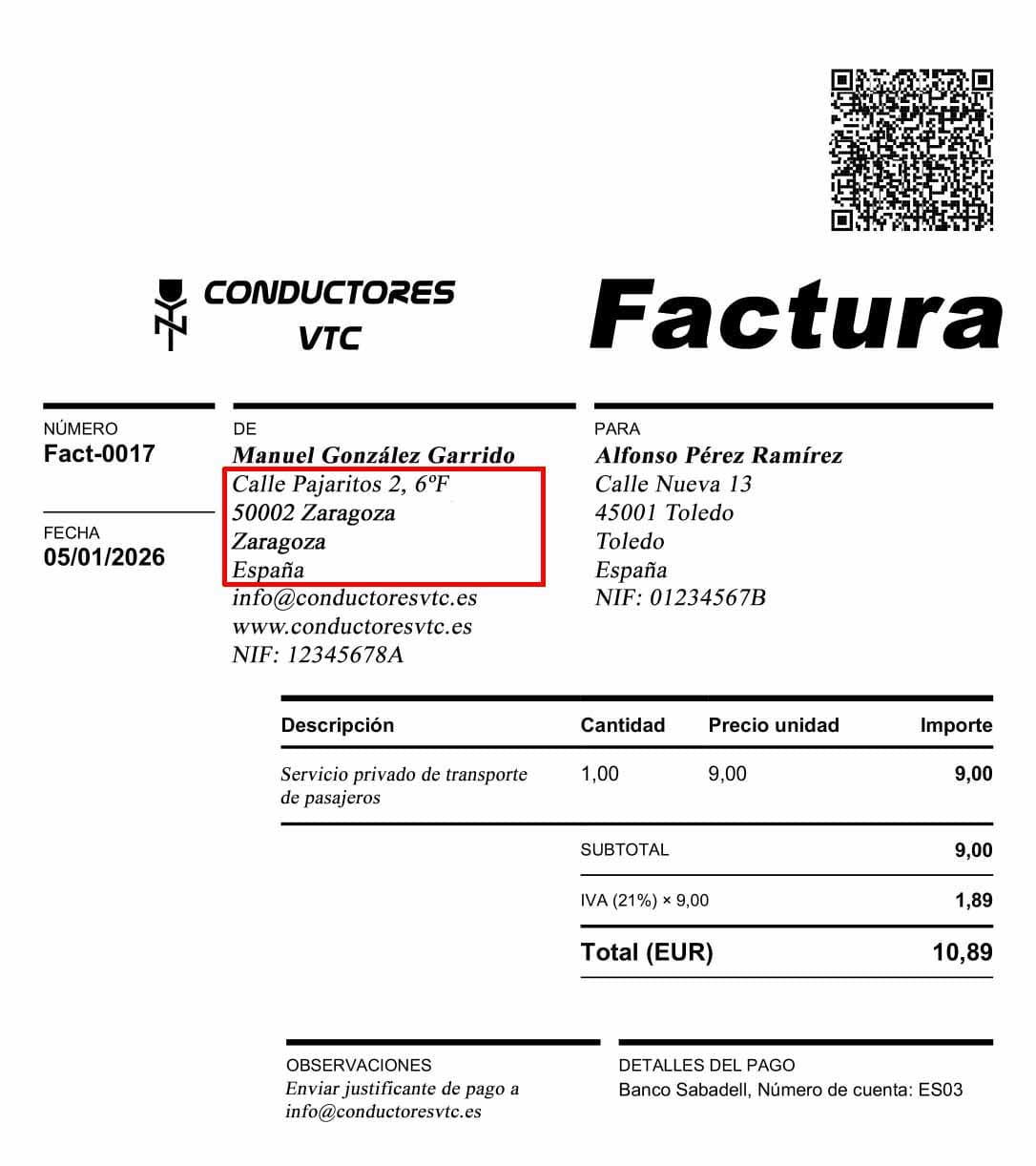 Evita publicar tu domicilio particular de Zaragoza en tus facturas, cartas, emails y avisos legales Tu FACTURA antes